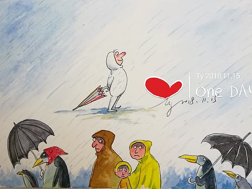 《下雨天》（个人主页-ZMzE0MjIwMzY=） - 商业插画 - 站酷设计师智慧女神雅典娜原创素材 - 站酷ZCOOL