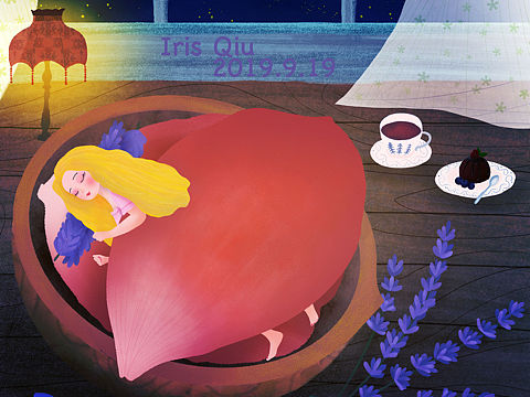 儿童插画-拇指姑娘