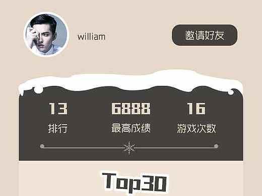 H5游戏成绩页面