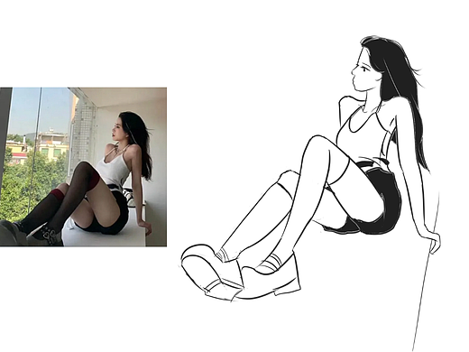 30天速写打卡挑战-第7天（个人主页-ZNjQ4Mjc5MDg=） - 像素画 - 站酷设计师鱼在找鱼子原创素材 - 站酷ZCOOL