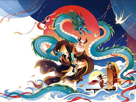 哪吒闹海——哪吒李靖向龙王赔罪