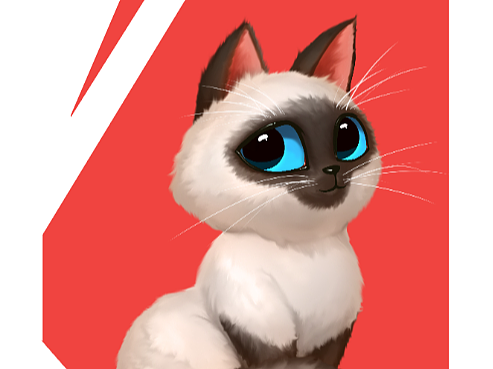 系列猫咪原画-加菲、布偶、波斯、黑猫、暹罗、折耳