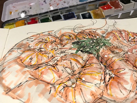 白灼桂虾 (吸管喷绘)
