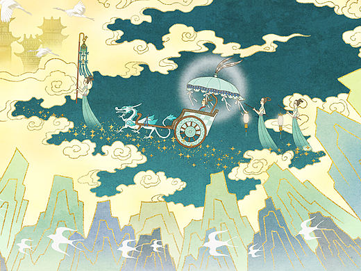 国风插画（个人主页-ZNjA1NzIwNDA=） - 艺术插画 - 站酷设计师七日蝉原创素材 - 站酷ZCOOL