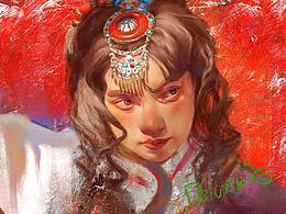 去年的人像厚涂