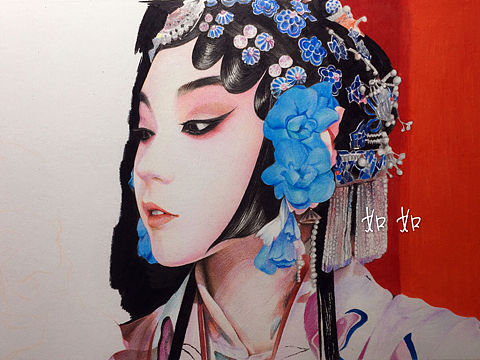游园惊梦-杜丽娘（个人主页-ZMjU5OTA2MDA=） - 创作习作 - 站酷设计师鱼干居士如如原创素材 - 站酷ZCOOL