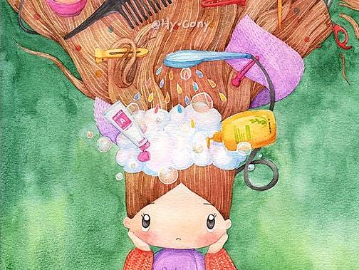 做頭發(fā)（個(gè)人主頁(yè)-ZMTk4NTQ1MDQ=） - 藝術(shù)插畫 - 站酷設(shè)計(jì)師HyCony原創(chuàng)素材 - 站酷ZCOOL