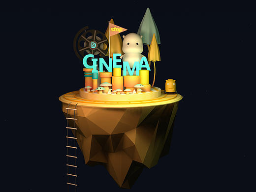 c4d 卡通植物建模（个人主页-ZMTkxMjA3ODA=） - 其他三维 - 站酷设计师左佑1991原创素材 - 站酷ZCOOL