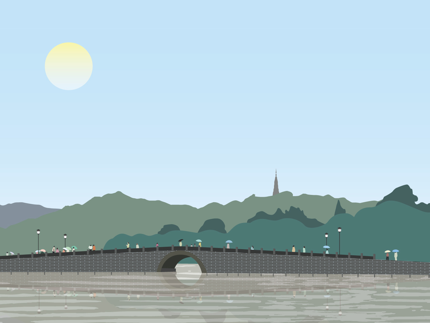 兰州中山桥设计图__绘画书法_文化艺术_设计图库_昵图网nipic.com