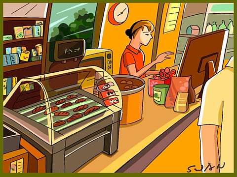 隨手畫：便利店（個人主頁-ZNjIyMTE0MDg=） - 其他平面 - 站酷設(shè)計師萬萬SWAN原創(chuàng)素材 - 站酷ZCOOL