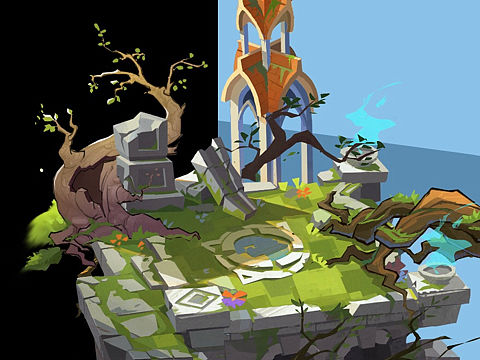 場(chǎng)景規(guī)劃圖（個(gè)人主頁(yè)-ZNTc0MTY1Njg=） - 游戲原畫(huà) - 站酷設(shè)計(jì)師小土撥鼠呀原創(chuàng)素材 - 站酷ZCOOL