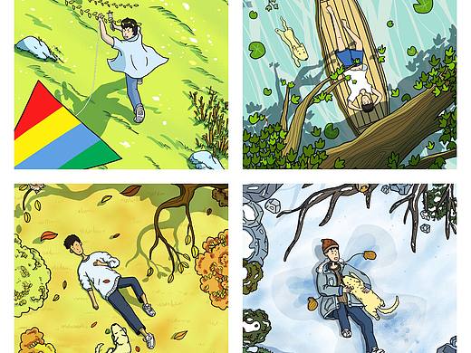 一人一狗一年四季