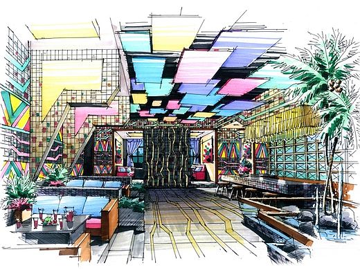 室内手绘作品