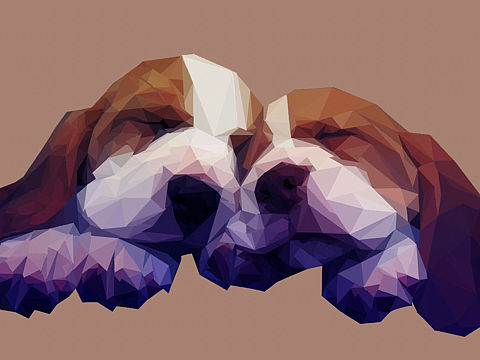 狗狗low poly效果