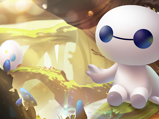 丛林中的大白蛋（个人主页-ZNTcxMzI3ODQ=） - 创作习作 - 站酷设计师西柚绘画原创素材 - 站酷ZCOOL