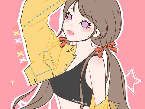 少女半身插画
