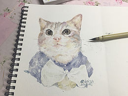 水彩小猫