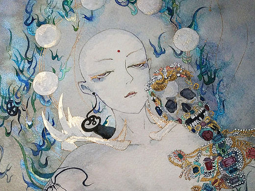 《骨君》水彩版（個(gè)人主頁-ZMjA3NTQxODA=） - 創(chuàng)作習(xí)作 - 站酷設(shè)計(jì)師鸛鰥原創(chuàng)素材 - 站酷ZCOOL