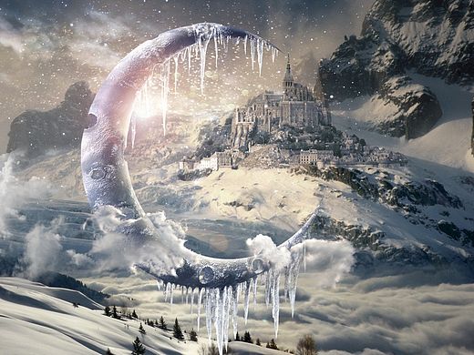 图像合成 海报合成 PS合成-魔幻新月