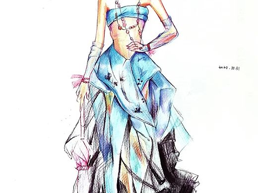 服装效果图、款式图代画接稿