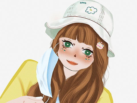自画头像插画