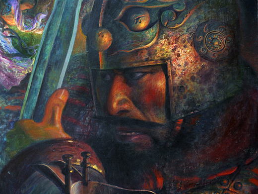 油画作品《将军画像》