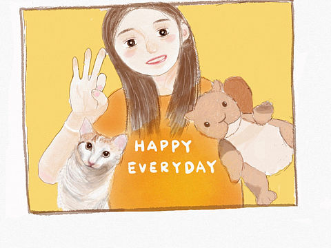 只想给你画一张生日小卡片（个人主页-ZMzI4MjAzMjQ=） - 儿童插画 - 站酷设计师咕噜璇原创素材 - 站酷ZCOOL