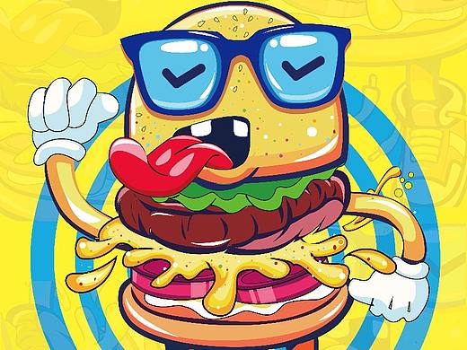 食物拟人化插画设计