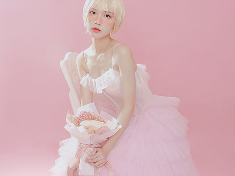 深圳少女写真 粉色梦幻 轻婚纱