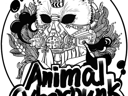 【涂鸦插画】赛博朋克-猫咪