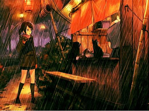 雨天（個人主頁-ZMjQxODY2ODg=） - 單幅漫畫 - 站酷設(shè)計師崽崽Ava原創(chuàng)素材 - 站酷ZCOOL