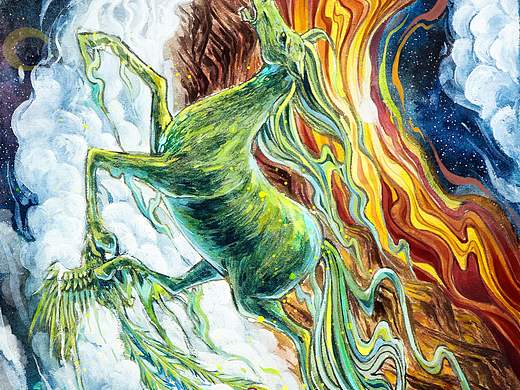 手绘国宝——铜奔马（个人主页-ZNTY2ODQ1NDg=） - 创作习作 - 站酷设计师画画的凉拌折耳根原创素材 - 站酷ZCOOL