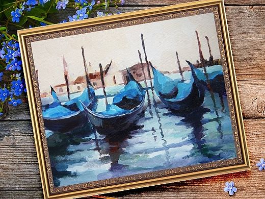 丙烯手绘大自然风景画