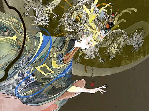 黃龍（個人主頁-ZNTY0Mjk2MzY=） - 藝術(shù)插畫 - 站酷設(shè)計師僧三老魚原創(chuàng)素材 - 站酷ZCOOL