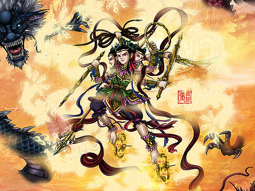 西游记人物谱--哪吒闹海