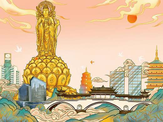 国潮遂宁插画（个人主页-ZNTk2MTM4MDA=） - 新锐潮流插画 - 站酷设计师草椰原创素材 - 站酷ZCOOL