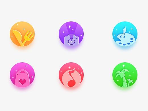 兴趣爱好类ICON设计