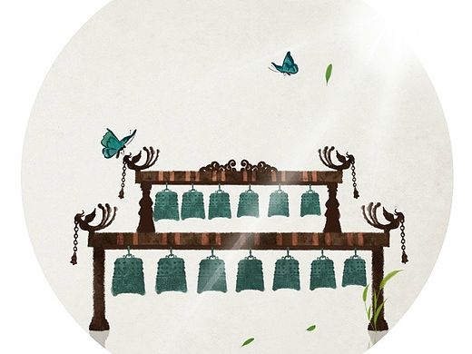 水墨中国风——竹间系列·编钟