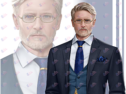 歐美寫實 角色換裝立繪 男老年