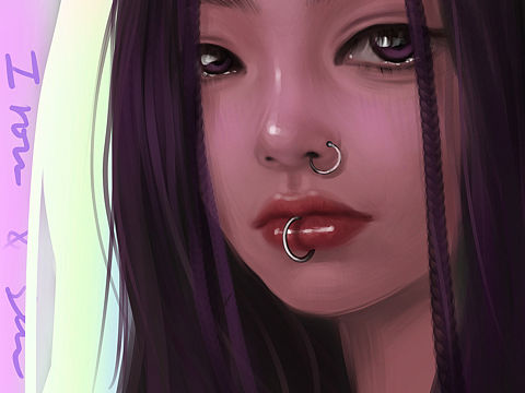 欧美风厚涂头像