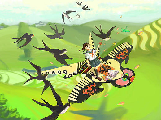 少女（個人主頁-ZMzMxNzQ0ODQ=） - 兒童插畫 - 站酷設計師只橙ora原創(chuàng)素材 - 站酷ZCOOL