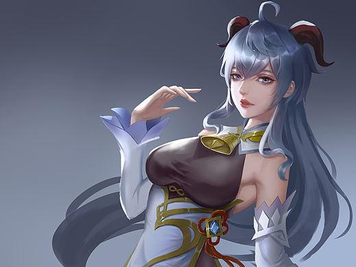 原神，甘雨（个人主页-ZNDY4NTIwMTI=） - 创作习作 - 站酷设计师光太郎丶原创素材 - 站酷ZCOOL