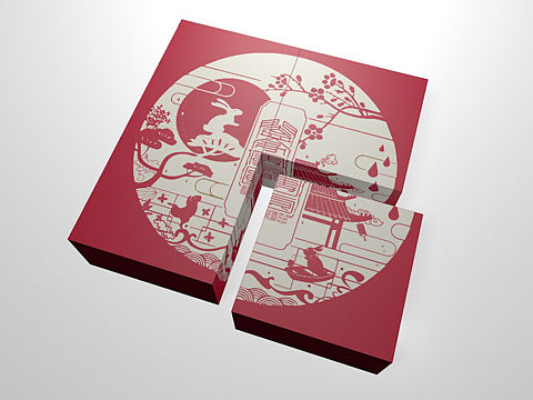 中秋月饼礼盒图案设计
