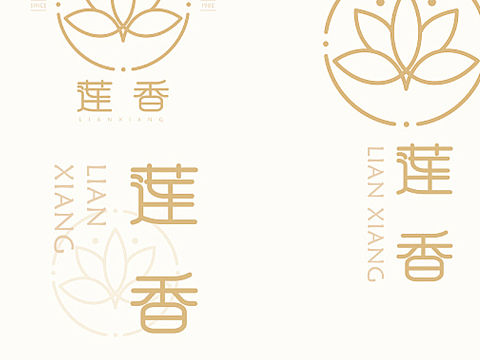 莲香饼铺logo设计及包装设计两套
