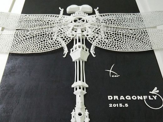 叠纸纸雕蜻蜓制作历程