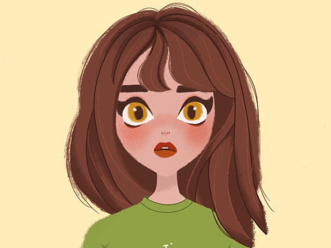 临摹人物插画练习~