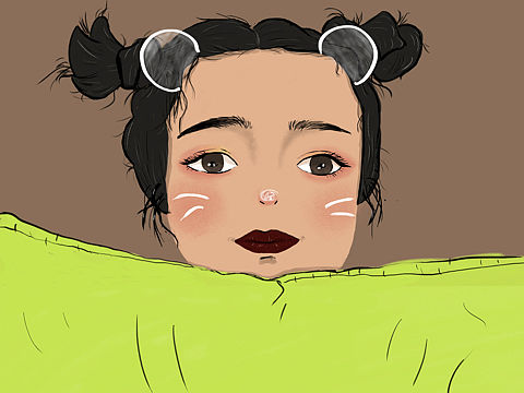 小菜鸟画的姐姐的插画