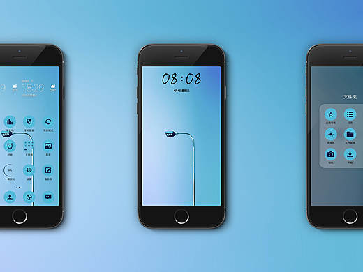 手绘路灯,华为主题