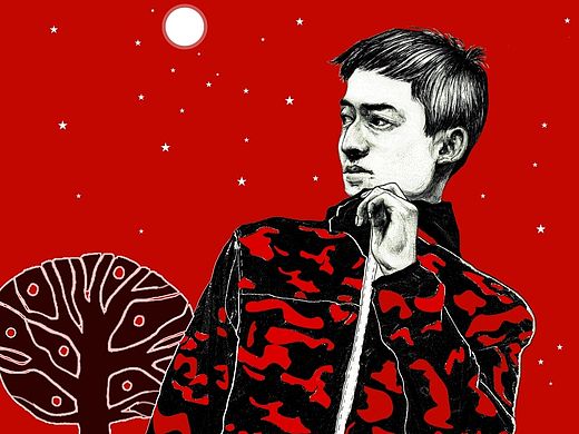 插画人物设计-凝视