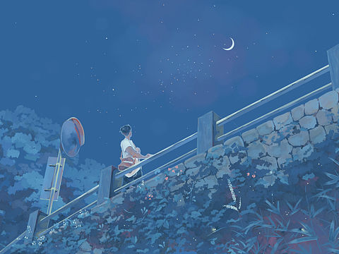 夏夜（個人主頁-ZMzE3NDUxNjA=） - 創(chuàng)作習作 - 站酷設計師金魚嘴吧原創(chuàng)素材 - 站酷ZCOOL